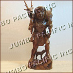 Deer hunter carving decoration